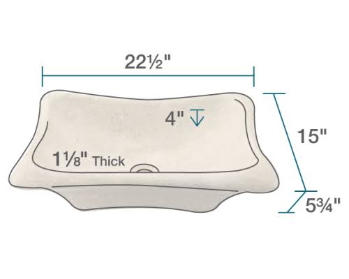 Beige Marble Vessel Sink W89520