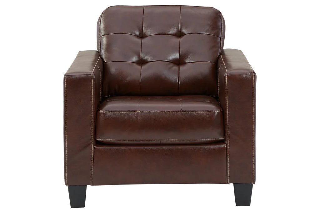 Walnut Leather Accent Chair T421