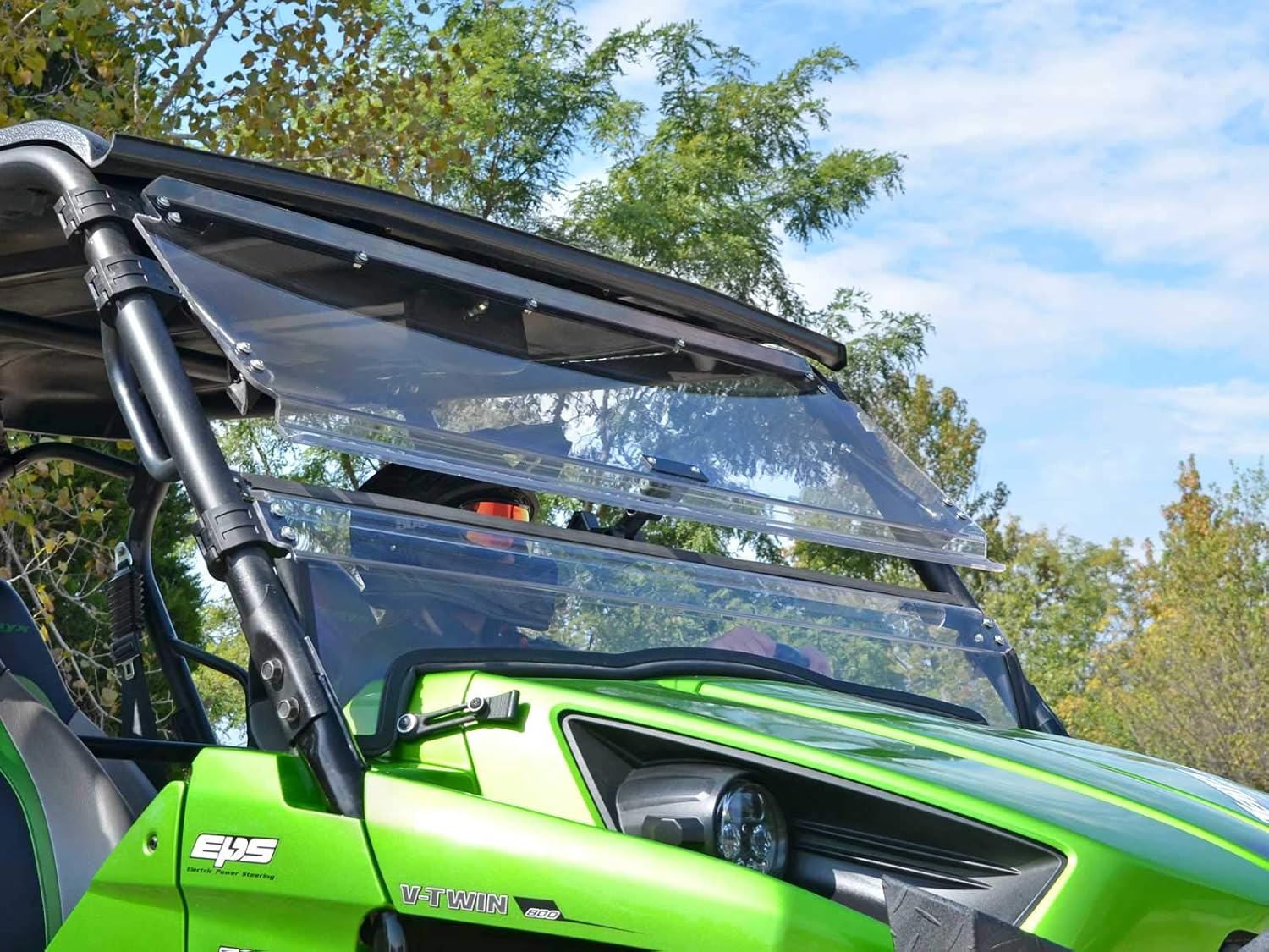 Flip Windshield for Kawasaki Teryx 4 750 / 800 / 4 800, 1/4 Thick Polycarbonate B453