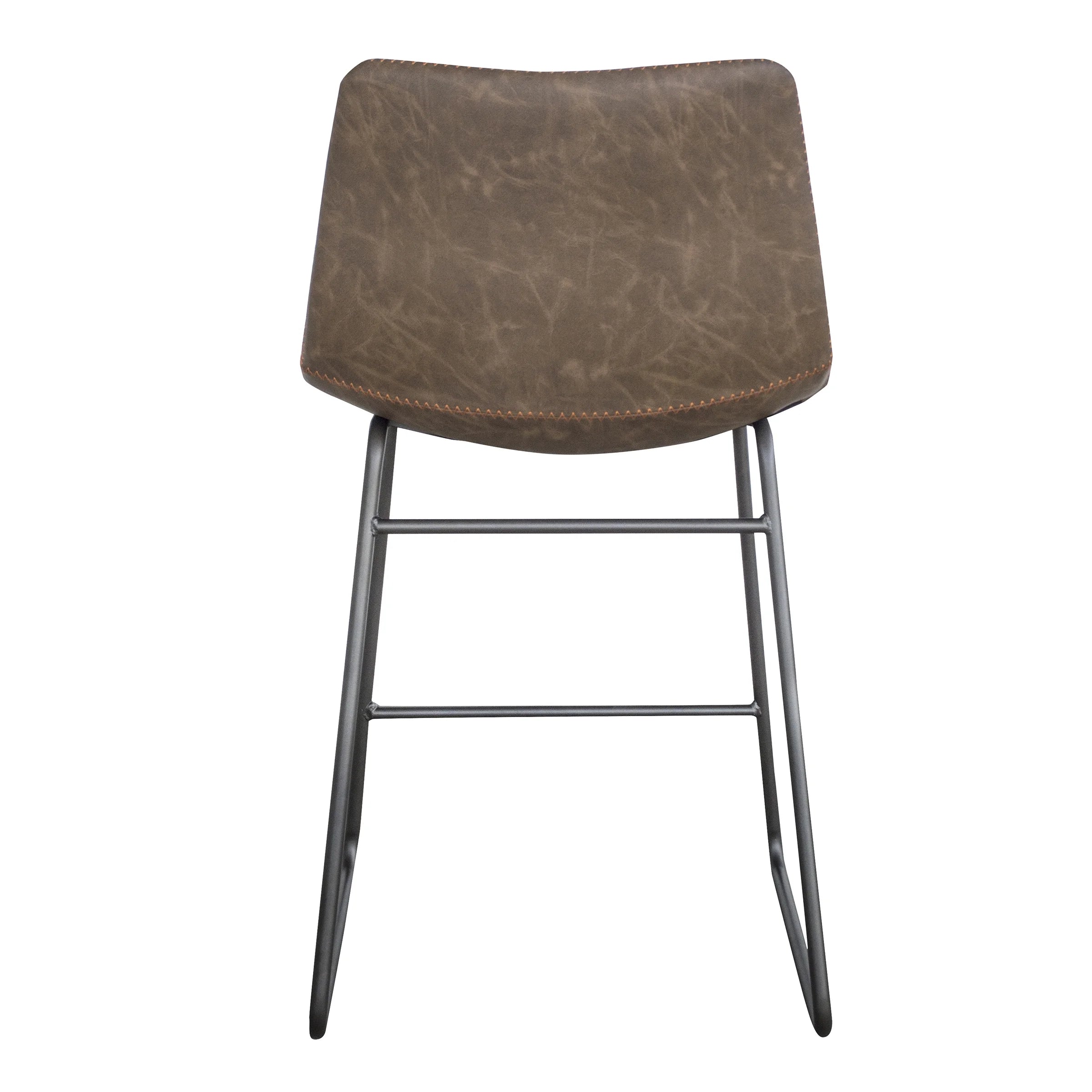 Set of Two Faux Leather Counter Height Bar Stools Y637