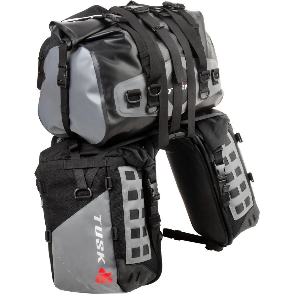 Rackless Luggage System with Medium Dry Duffel Tail Bag Heat Shield L39142