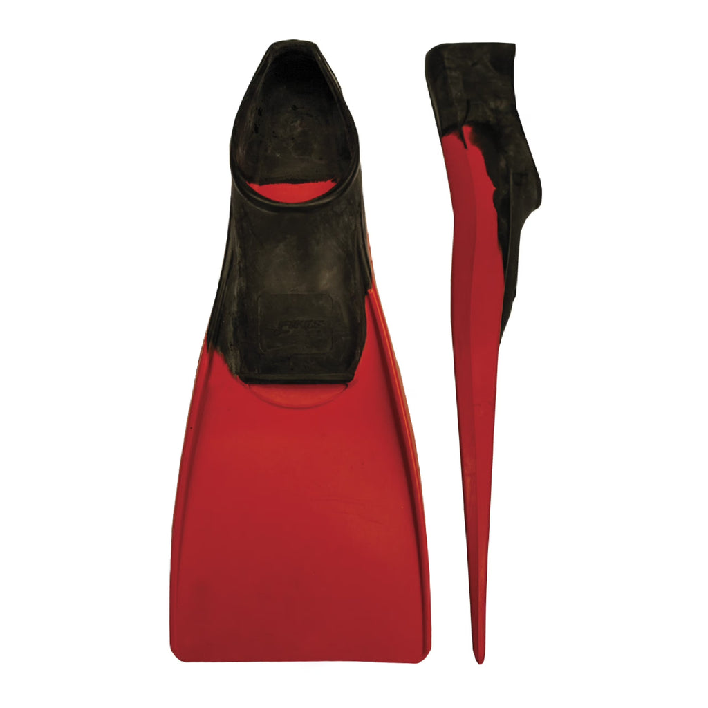 Long Floating Fins for Swimming, Adult XL, Black/Red B727