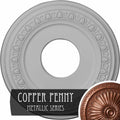 12 1/4x22OD x 4x22ID x 1 1/8x22P Hand-Painted Copper Penny Ceiling Medallion K20461