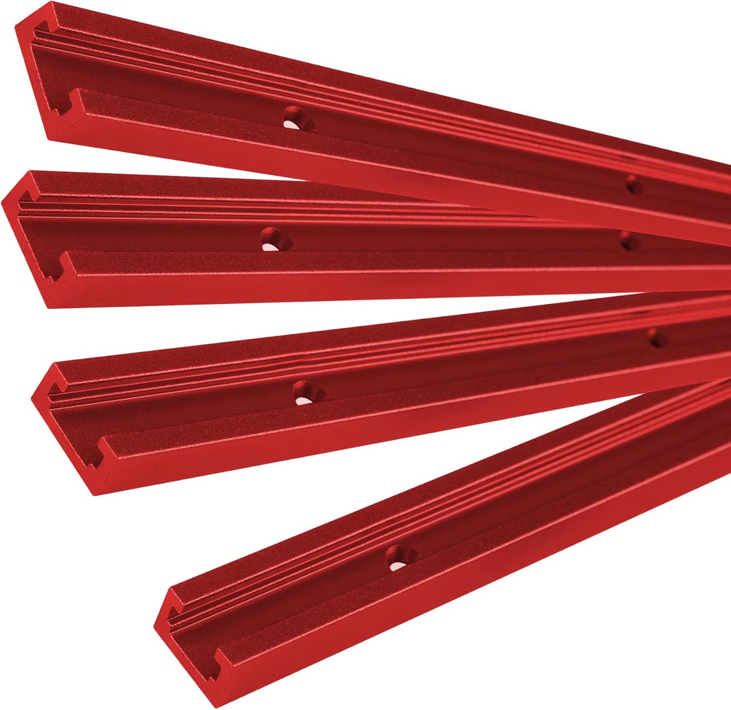 Silver 48'' Aluminum Alloy T-Track with Predrilled Mounting Holes, Pack of 2 M49179