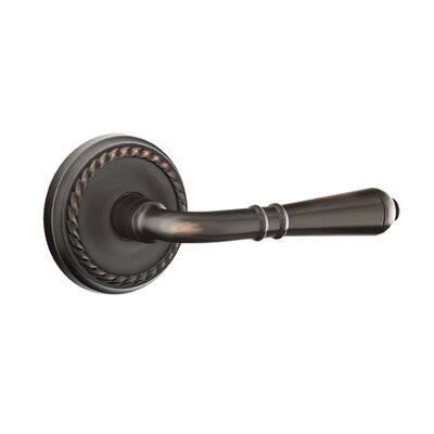 Passage Lever with Rope Rose Finish: Oil Rubbed Bronze Y762