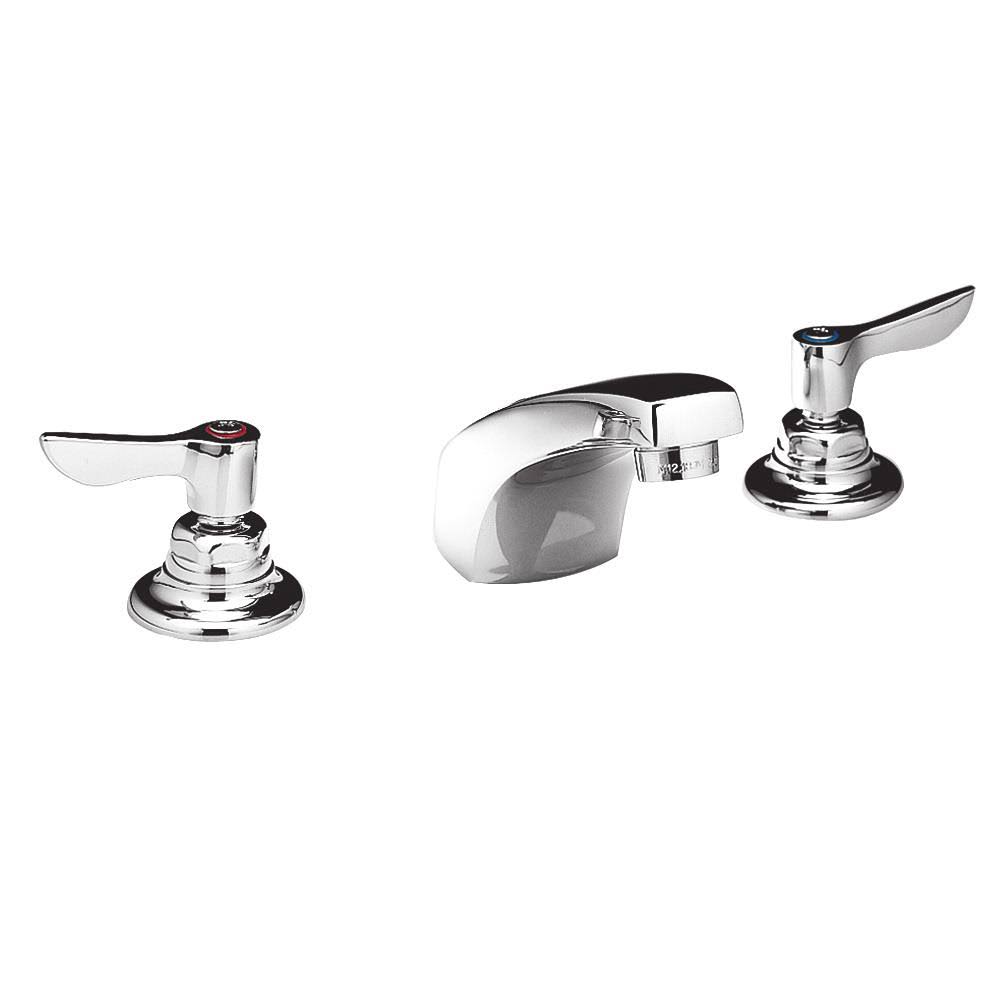 Chrome 8x22 Widespread Lavatory Faucet with Grid Drain O535