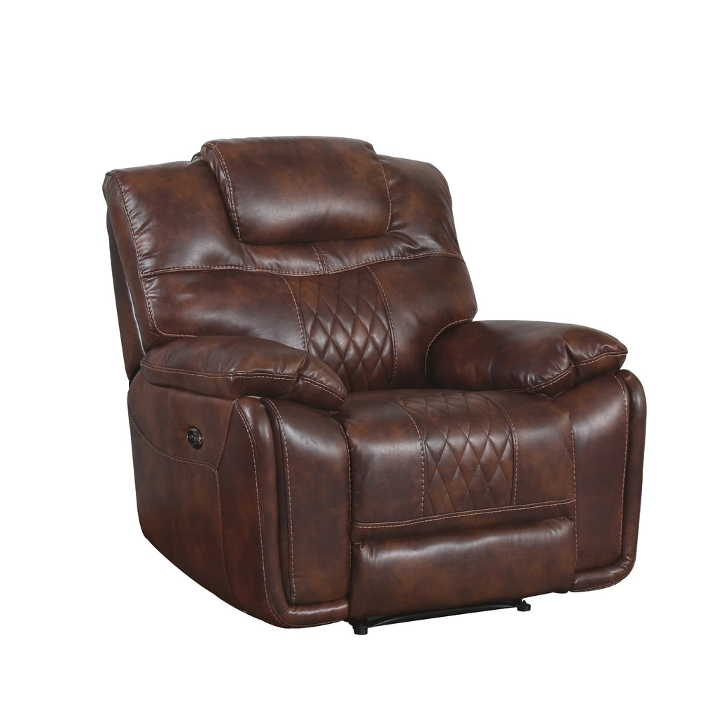 Brown Faux Leather Recliner K451126