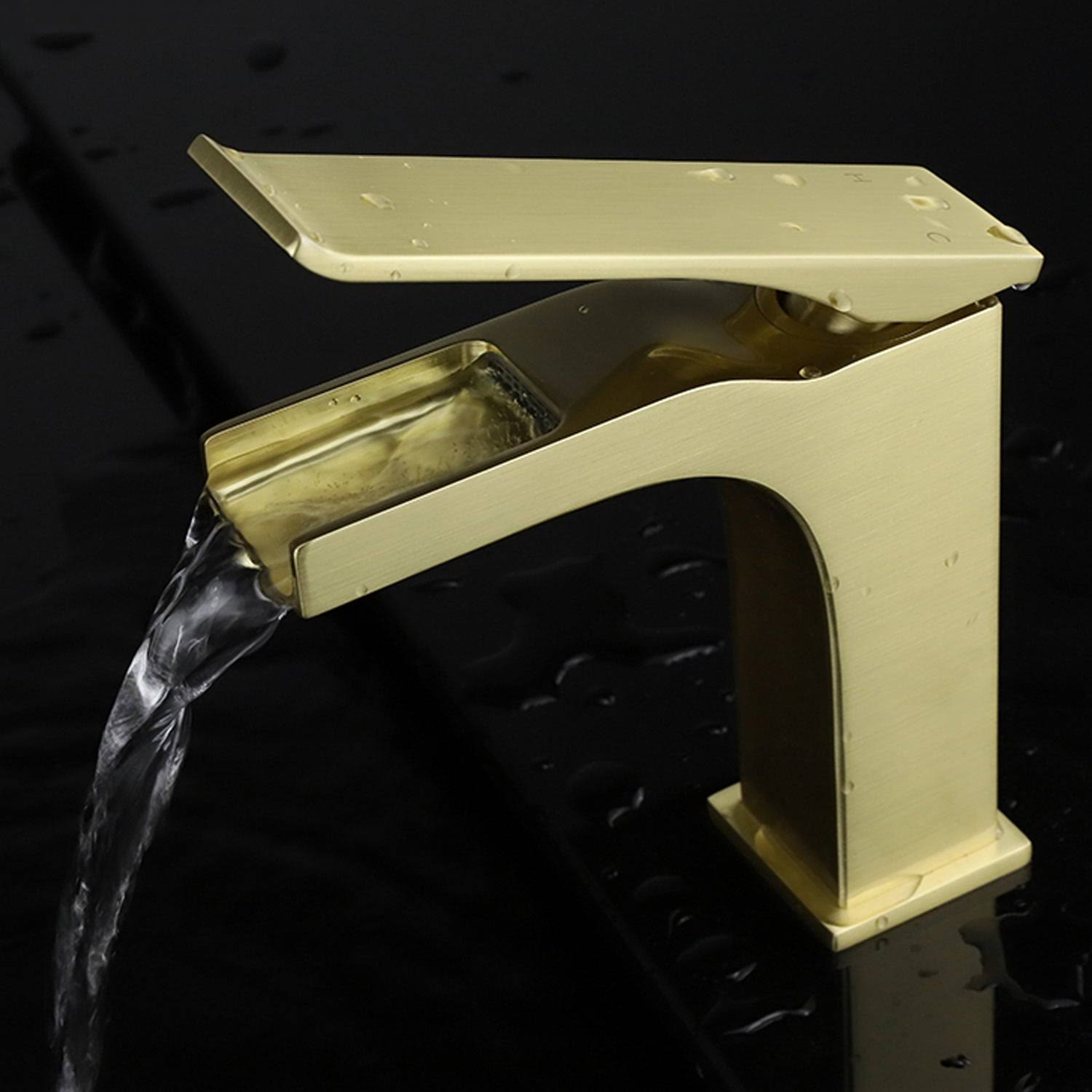 Satin Brass Single-Handle Bathroom Faucet N702