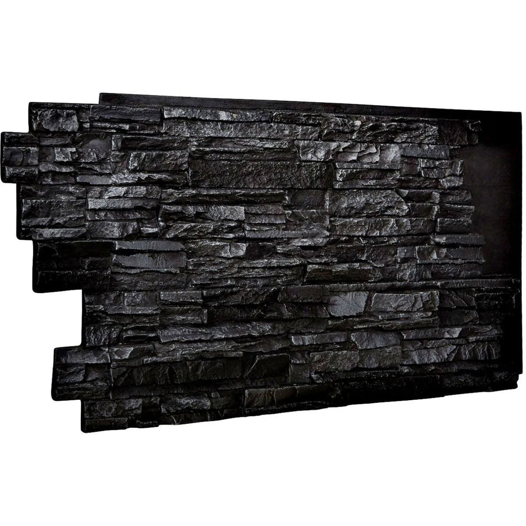 Stacked Faux Stone Siding Panel, Graphite G4715