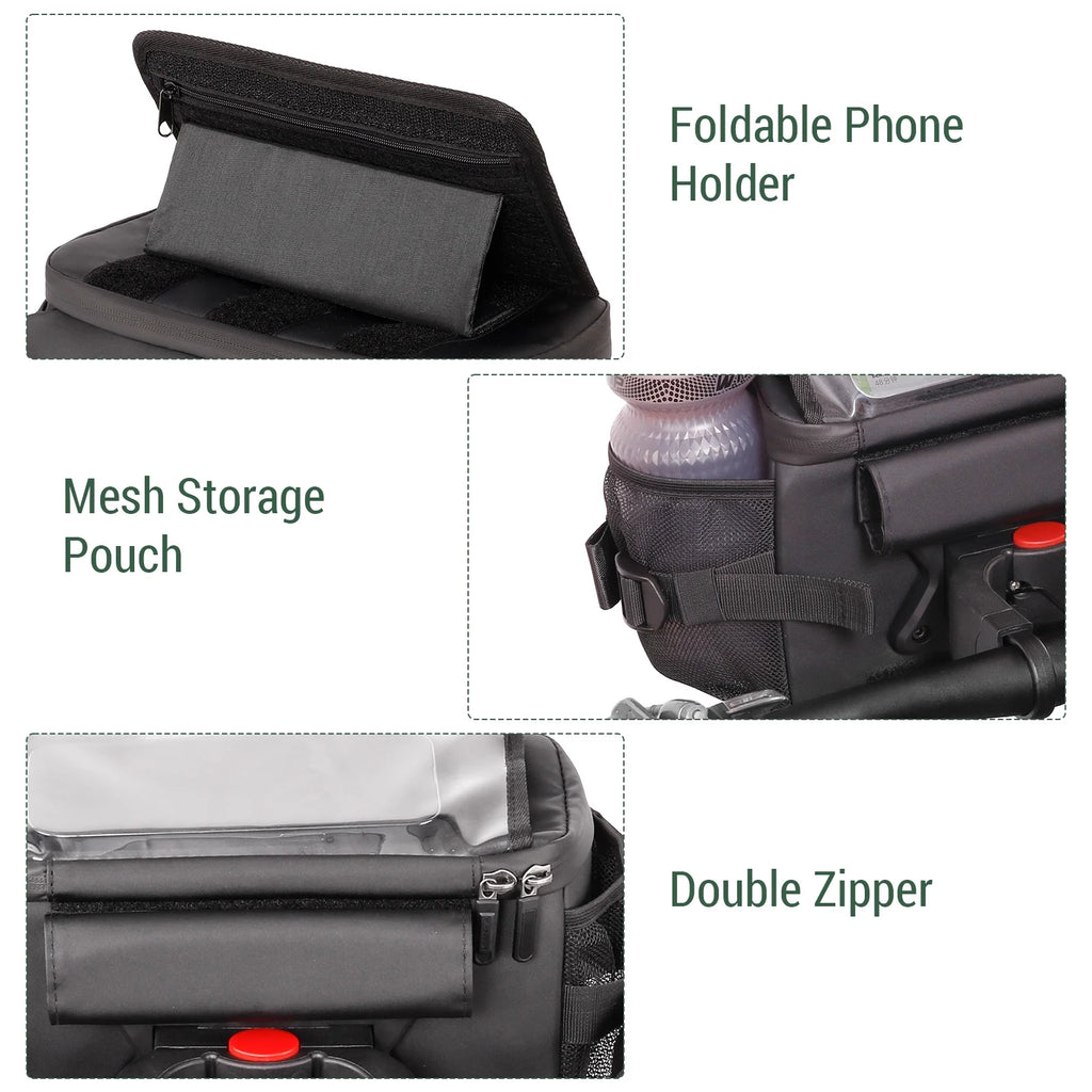 Bike Handlebar Bag with Foldable Touchscreen Phone Holder F21264