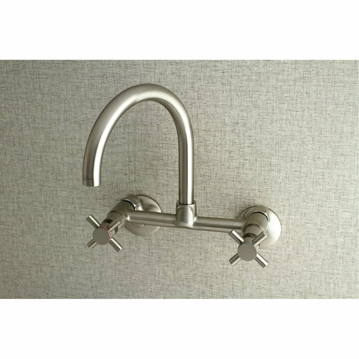 Brushed Nickel Adjustable Center Wall Mount Kitchen Faucet M79898