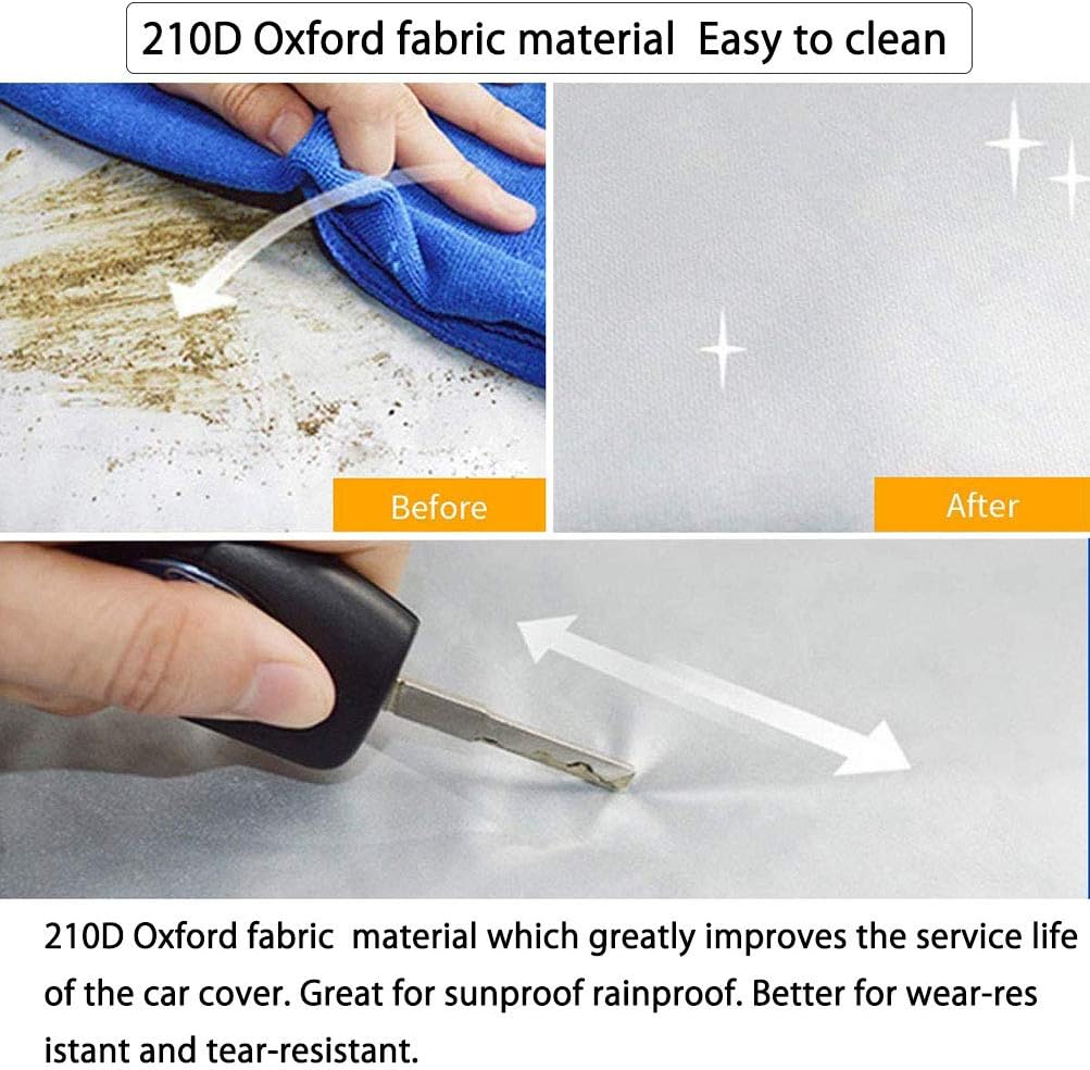 Half Car Cover Waterproof 210D Oxford Fabric K7277