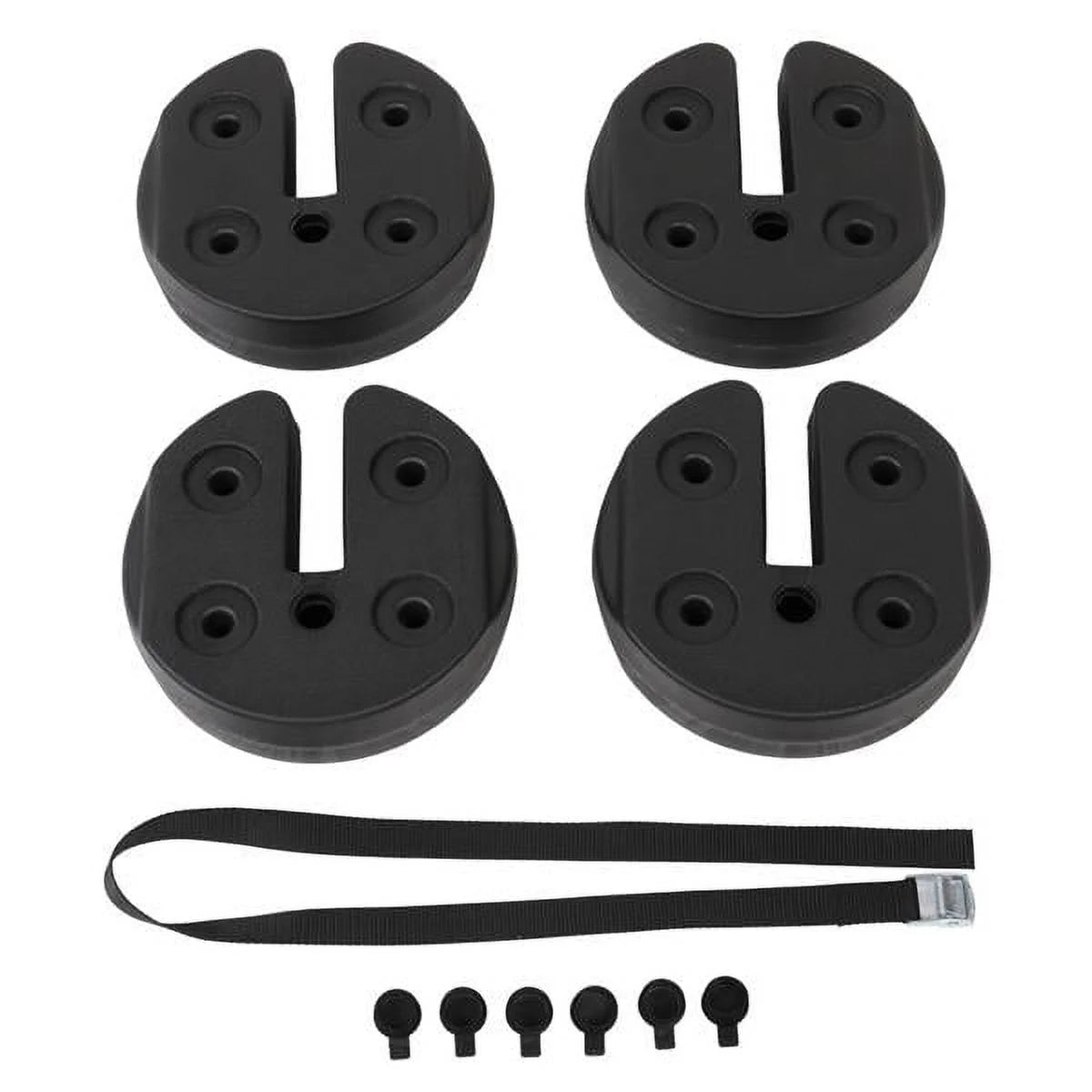 4pcs Tent Shade Canopy Water Fillable Weight Plates Black K4348