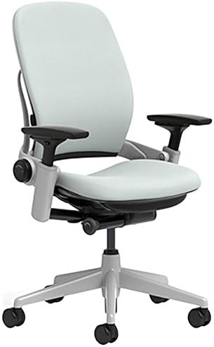 Black Steelcase Leap Chair with Platinum Base & Hard Floor Caster Y289366