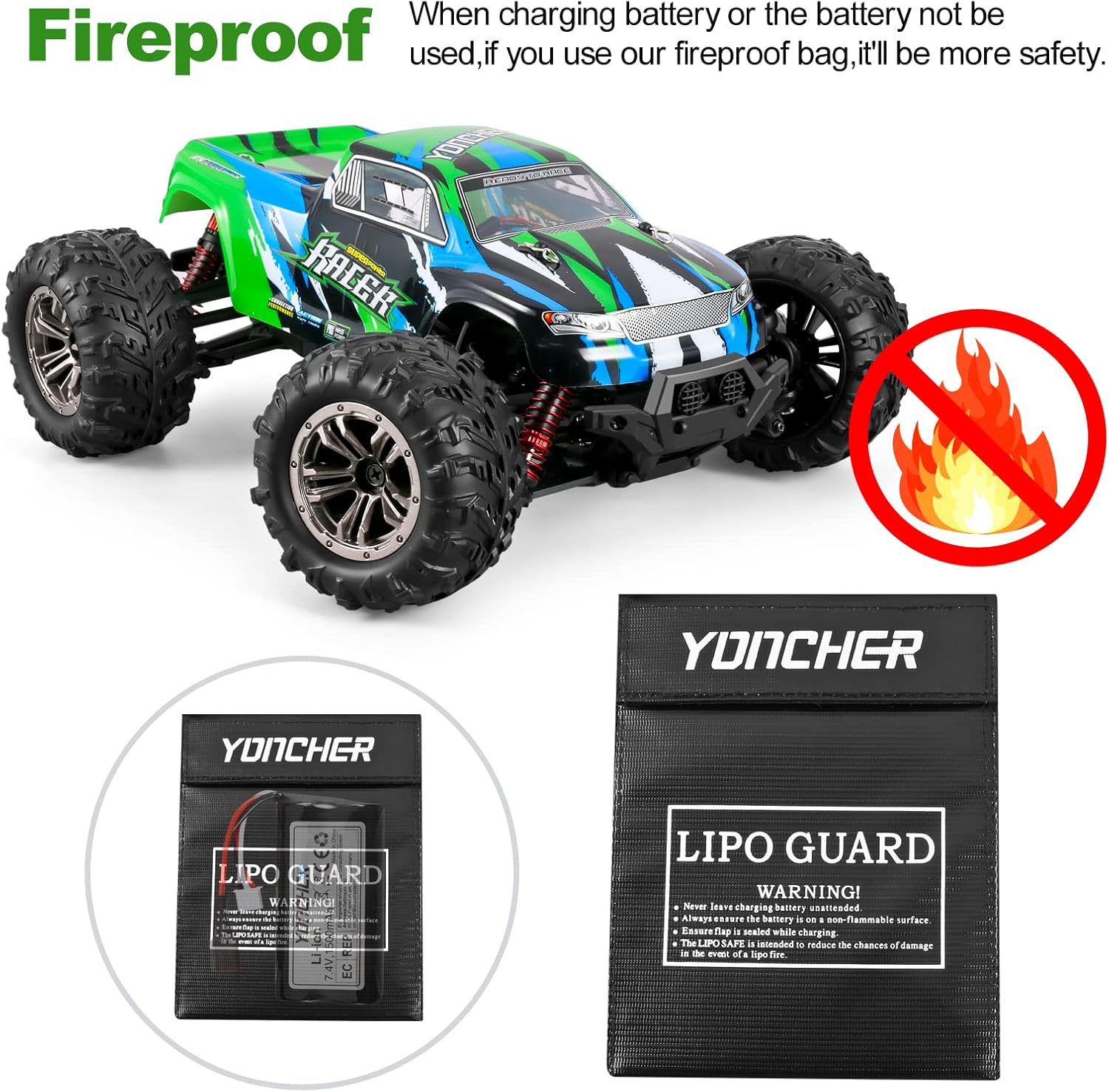 RC Cars 4WD Offroad Waterproof with 2 Batteries P108