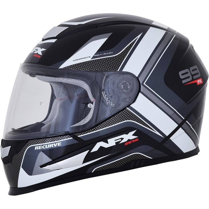 Pearl White/Red Recurve Helmet A8039