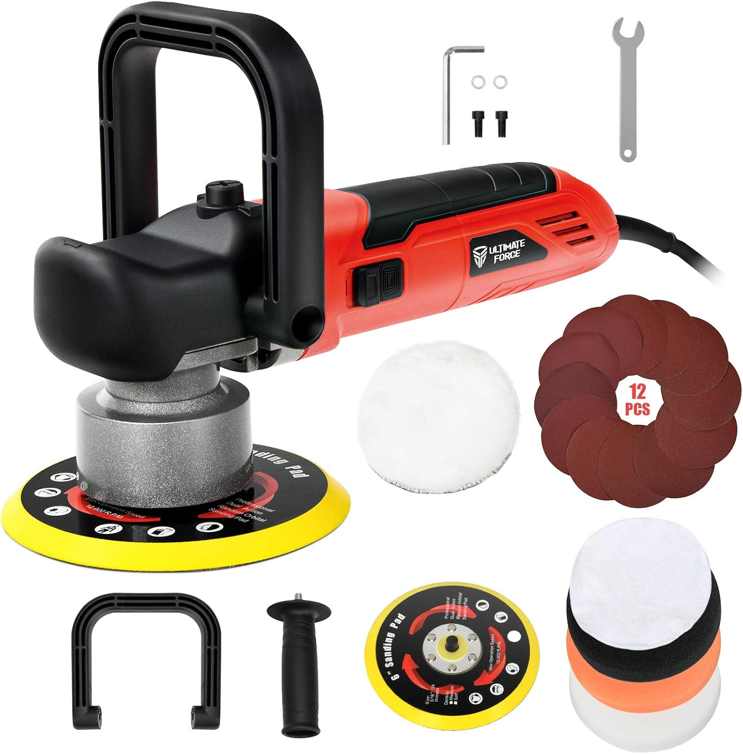 6 Inches Dual Action Random Orbital Polisher Pack of 2 Q59921