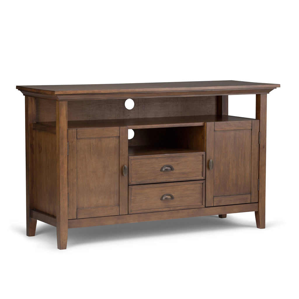 Rustic Natural Aged Brown Tall TV Media Stand B516
