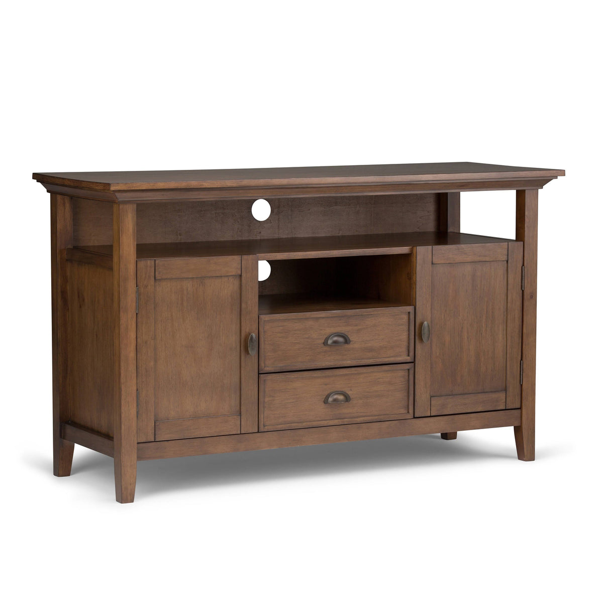Rustic Natural Aged Brown Tall TV Media Stand B516