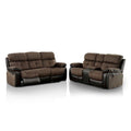 Faux Leather 2-Piece Sofa Set in Brown and Black Y514515