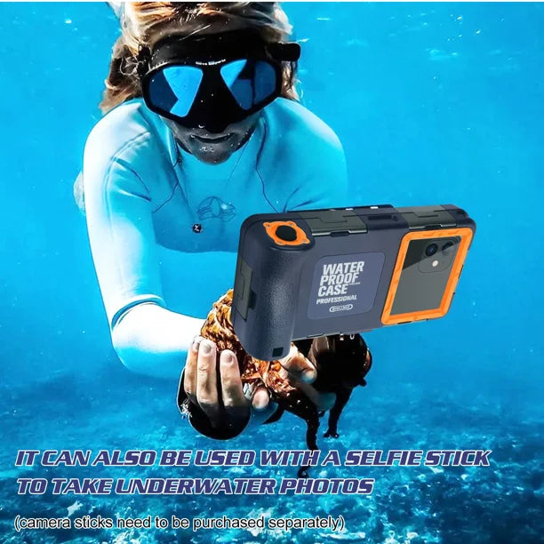 Waterproof Protective Case for Phones Up to 6.9 Inch with Lanyard X32278