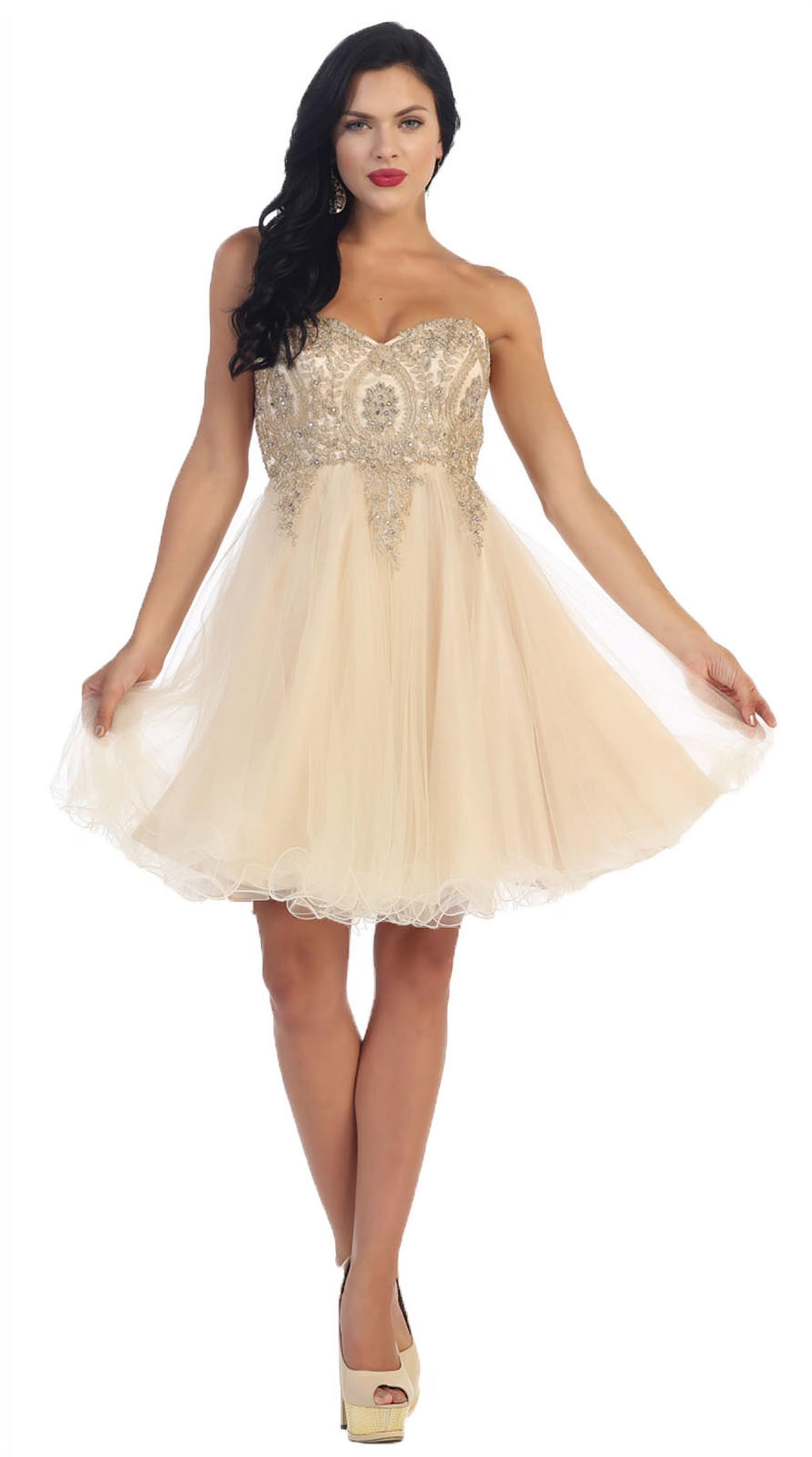 Corset Back Homecoming Dress T55119