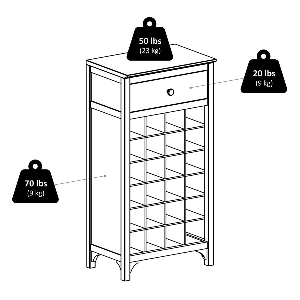 3-Pc Modular Wine Display Cabinet Set, Espresso Finish C91352