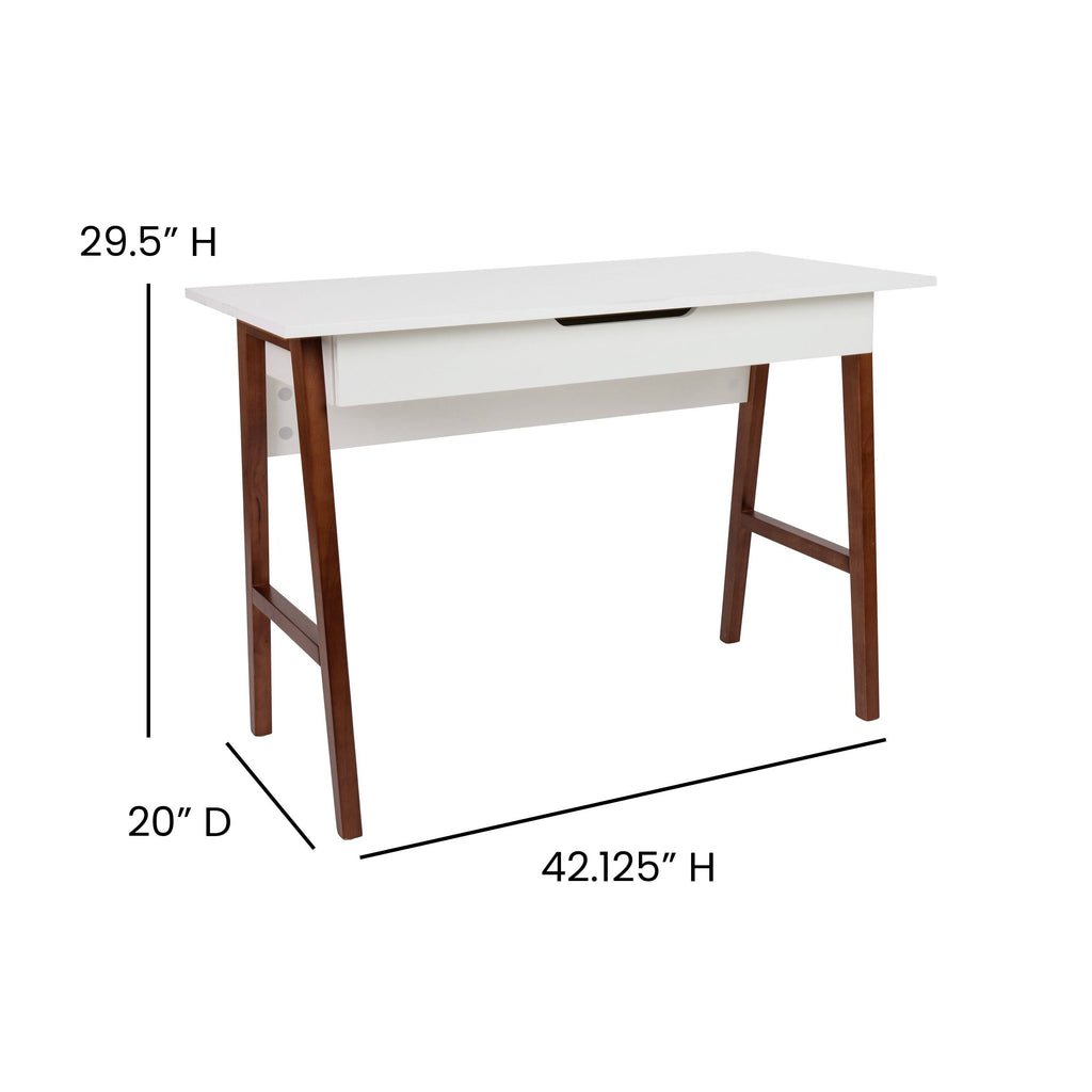 Black Writing Computer Desk with Drawer H95418