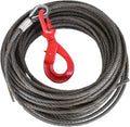 3/8" x 50' Wire Rope Winch Cable with Swivel Hook, Pack of 2 Z611451