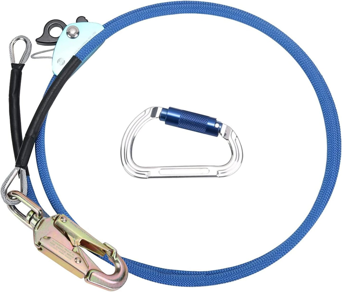 Blue Adjustable Tree Lanyard with Double Lock Carabiner, Pack of 2 F415553