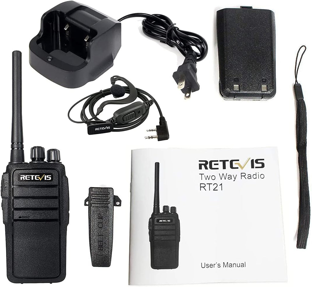3000mAh Two Way Radios with Earpiece 16CH Handheld 4 Pack F258112