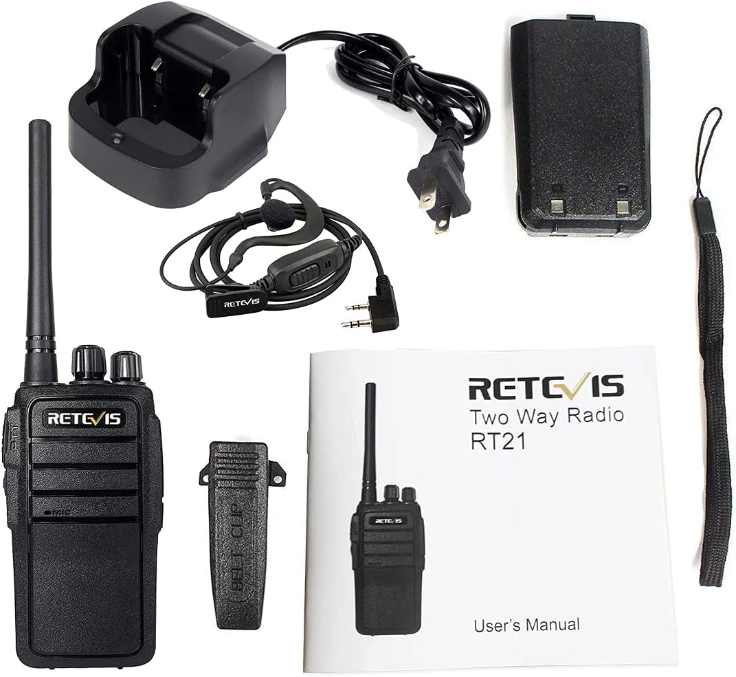 3000mAh Two Way Radios with Earpiece 16CH Handheld 4 Pack F258112