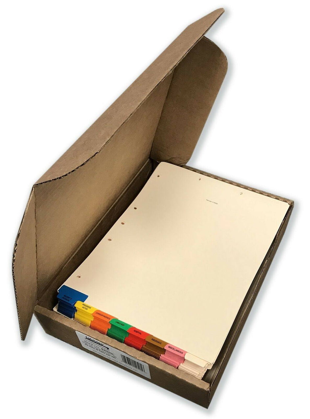 Medical Chart Divider Sets, Bottom Tab, 8 1/2 x 11 3/8, 40 N632008