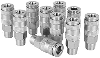 3/8" MNPT High Flow Steel Quick-Connect Coupler, Box of 10 F818161