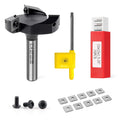 CNC Spoilboard Surfacing Router Bit, 1/2'' Shank, 2-23/64'' Cut Dia, 15/32'' Cut Length, 3 Wings, Carbide, Pack of 2 K312610