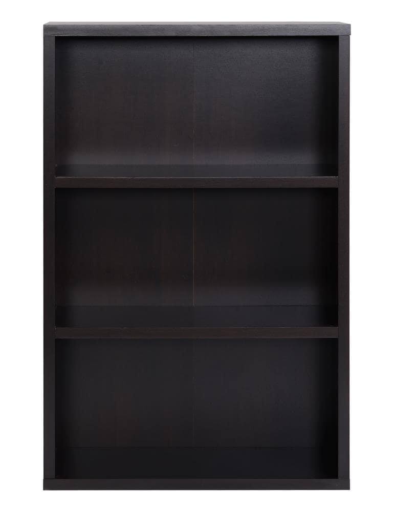 Espresso 3-Shelf Bookcase in Brown W215022