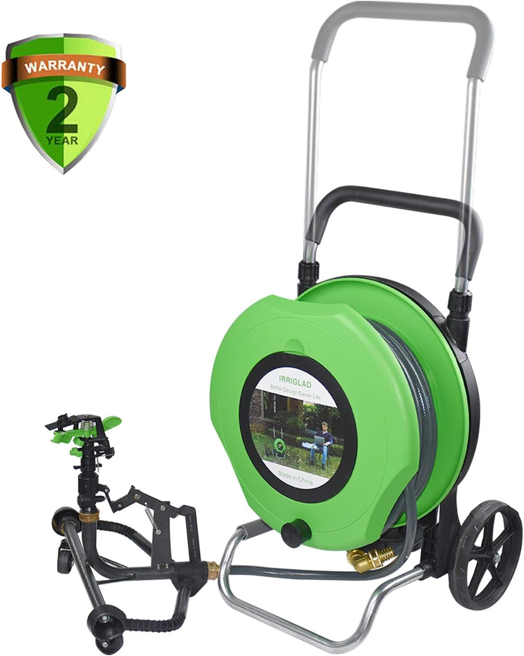 66Ft Retractable Garden Hose Reel Cart H390369