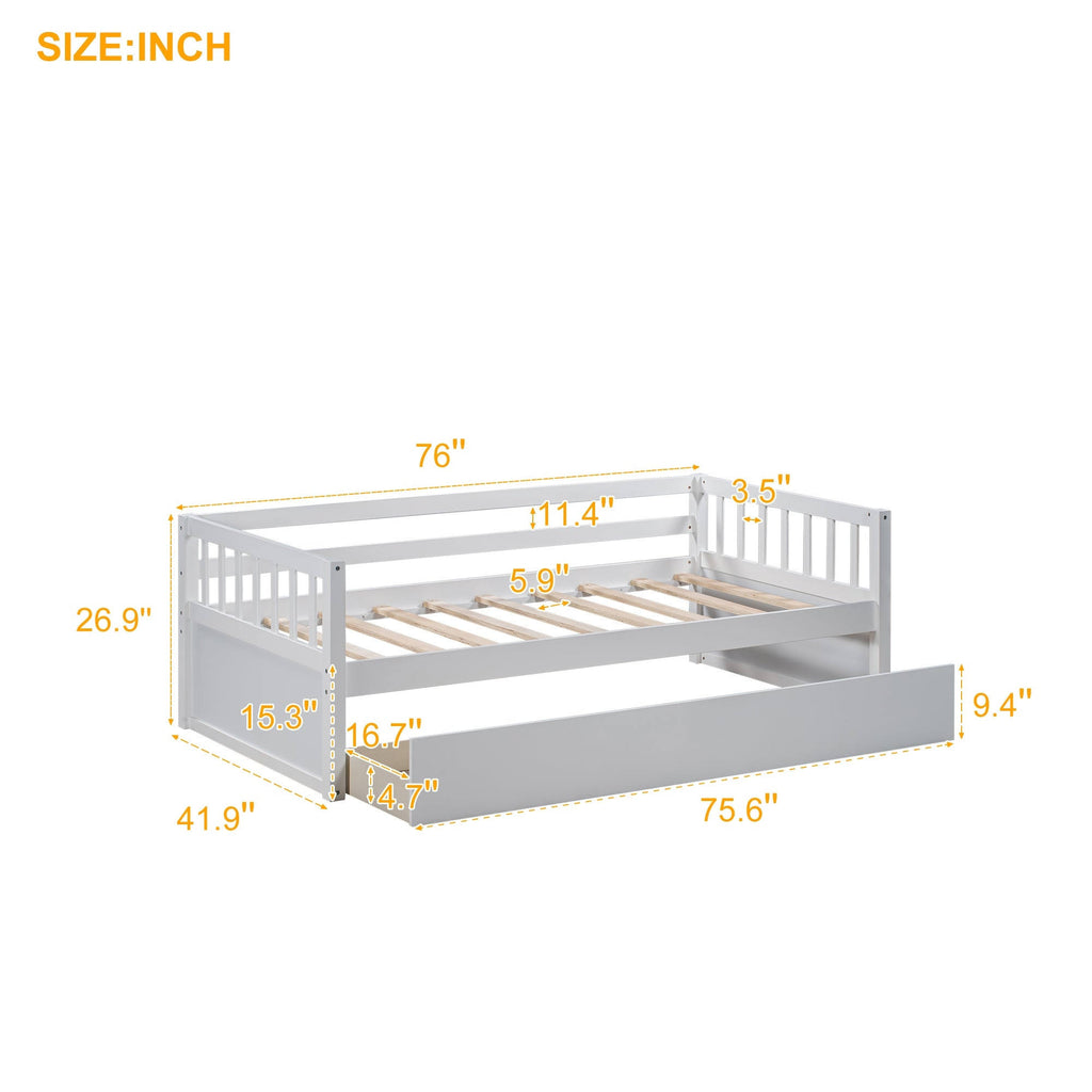 White Twin Size Daybed with 2 Drawers G5102